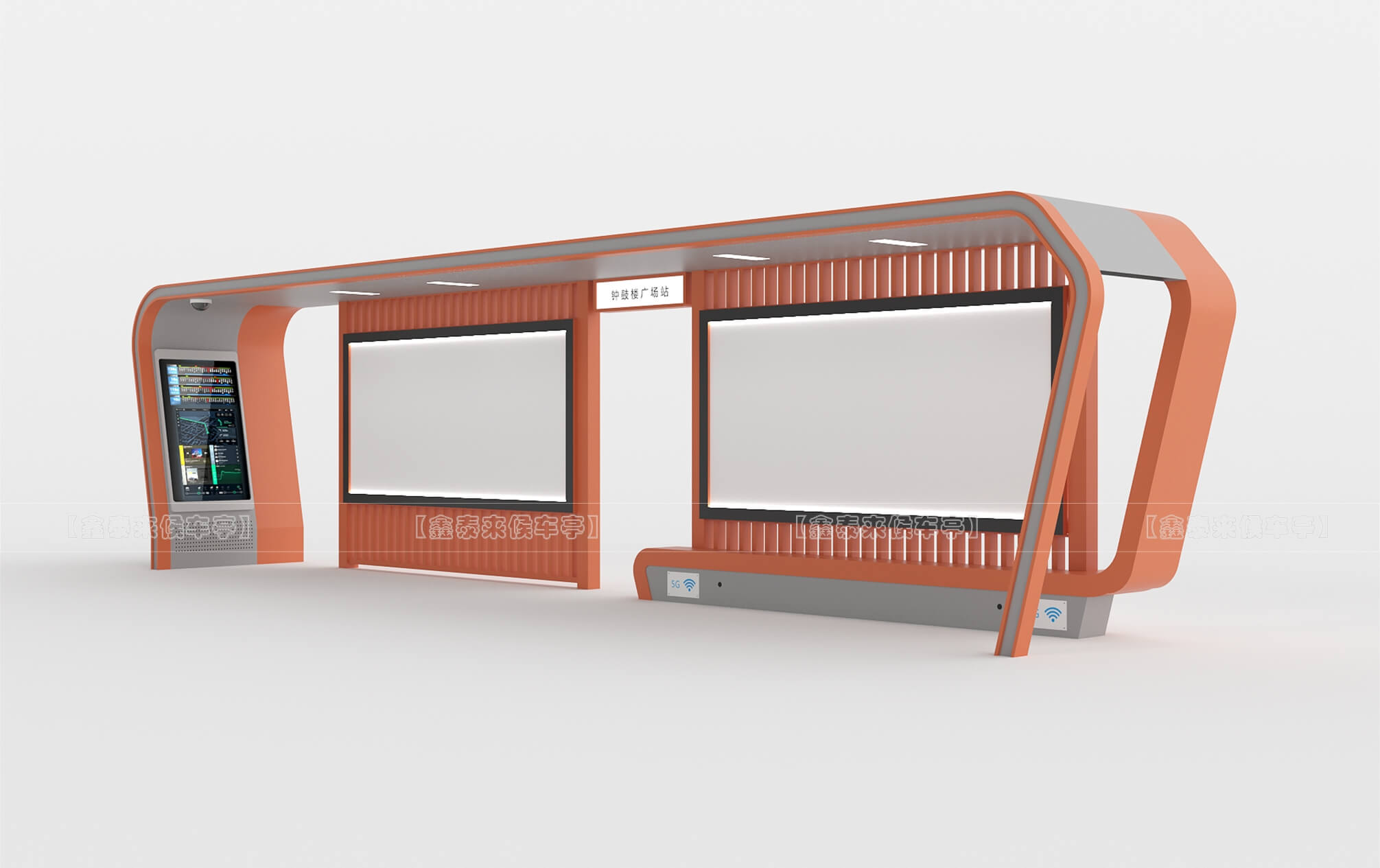 LED電子顯示報站候車亭戶外智能公交車站廣告輪播公交站臺廠家